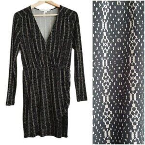 BCBGeneration V-neck Mini Dress Long Sleeve  Faux Wrap Sz S